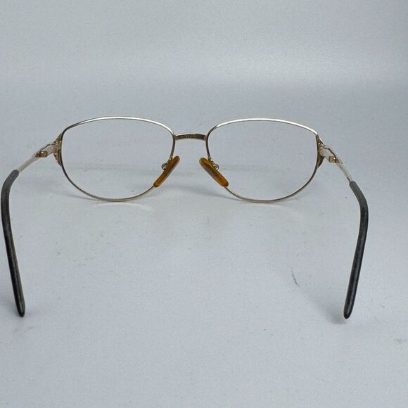 Les bases de bourgeouis Eyeglasses Frames Gold Round Full RIm 52-15 H5536 - Picture 3 of 8